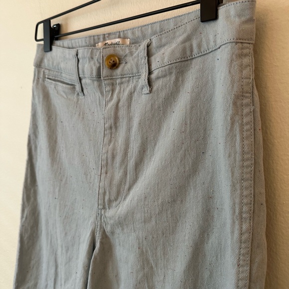 Madewell Slim Emmett Crop Wide Leg Speckled Pants Size 27 - Picture 4 of 7